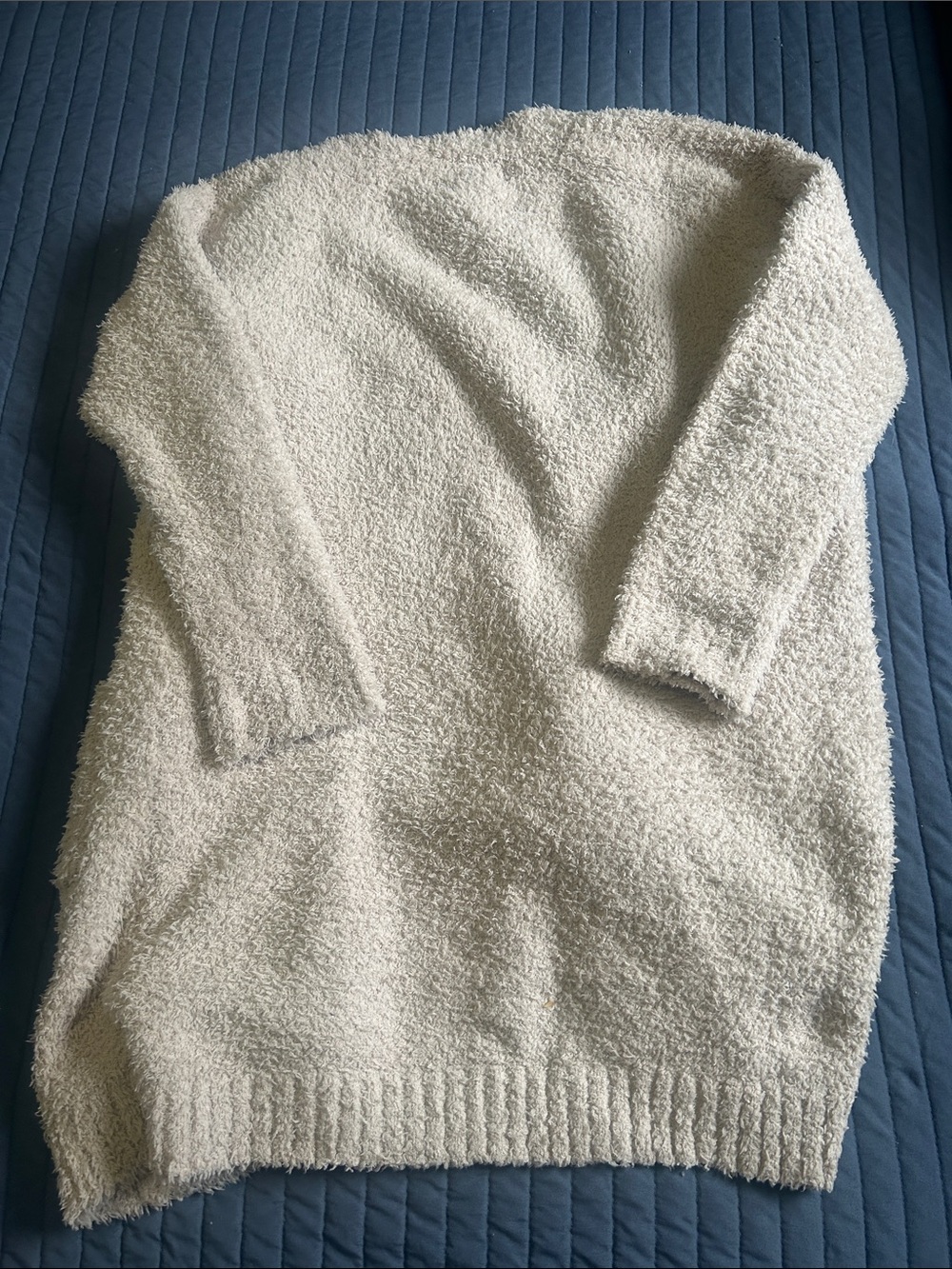 Cozy Open-Front Plush Long Cardigan Jacket - - Picture 2 of 2